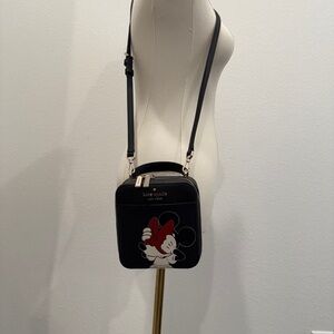Kate Spade Black Crossbody Bag with Minnie Mouse Design